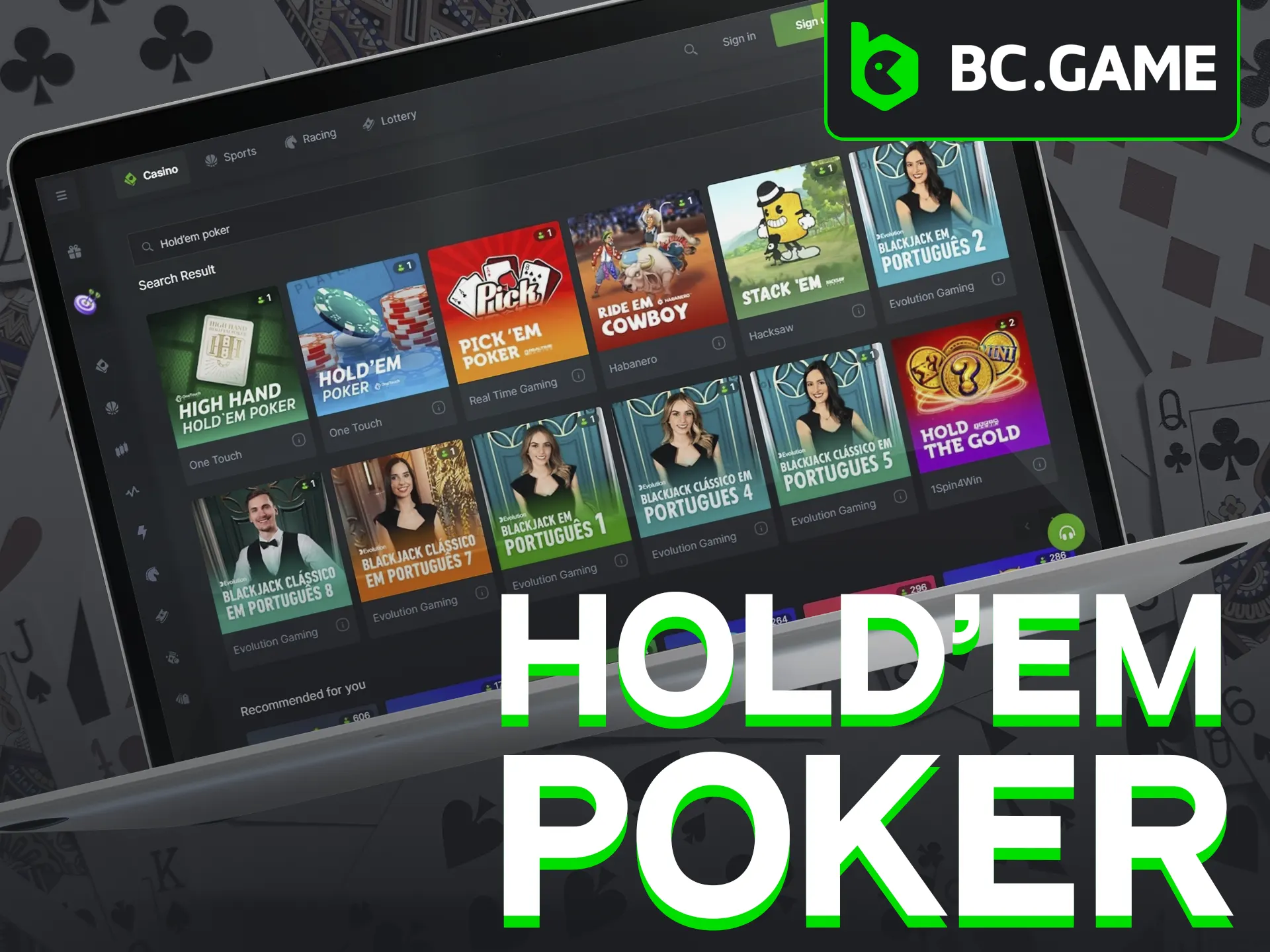 Play Hold’em Poker at BC Game.