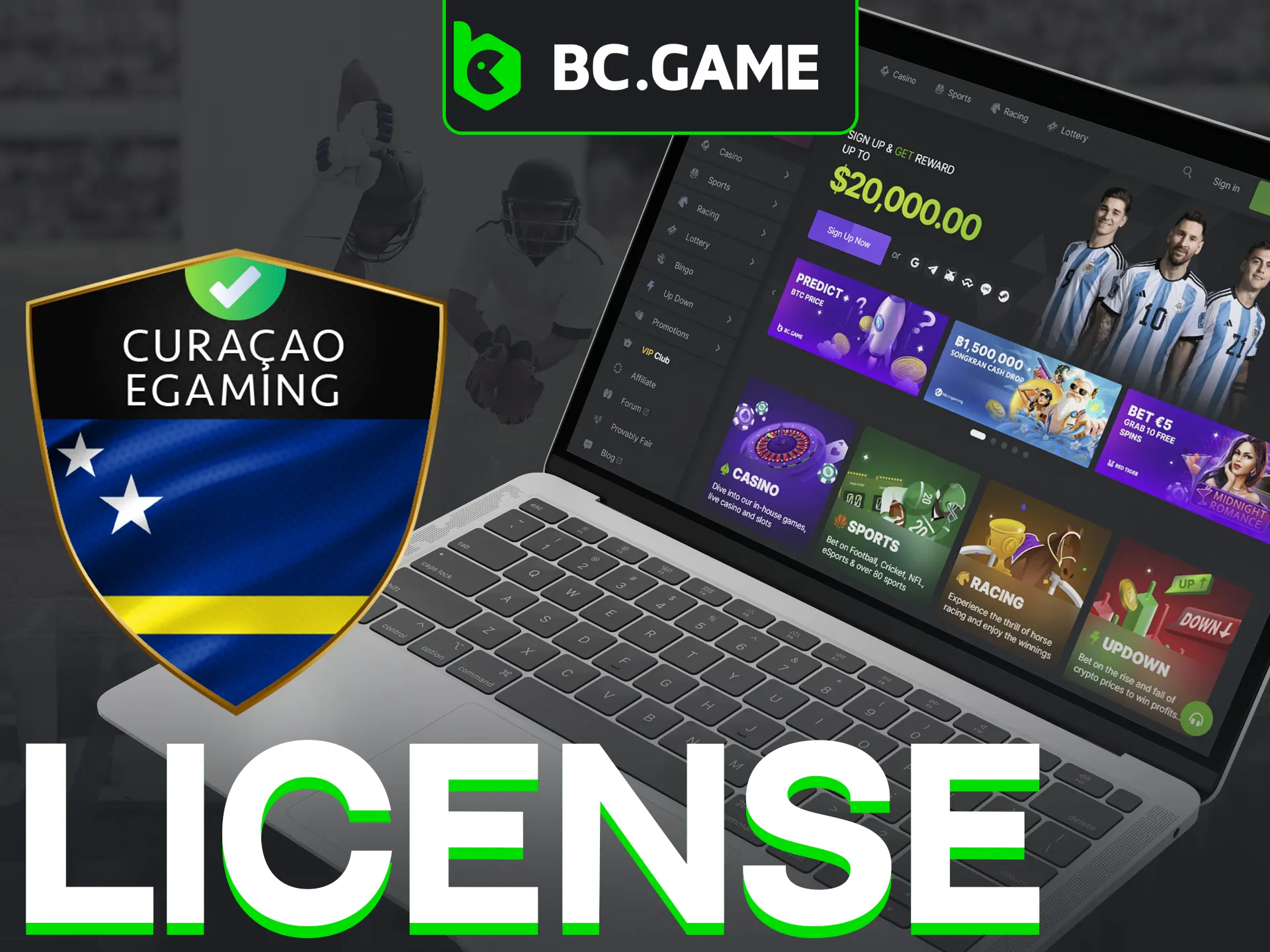BC Game is licensed by Curacao, which ensures a reliable and safe betting and gambling experience.
