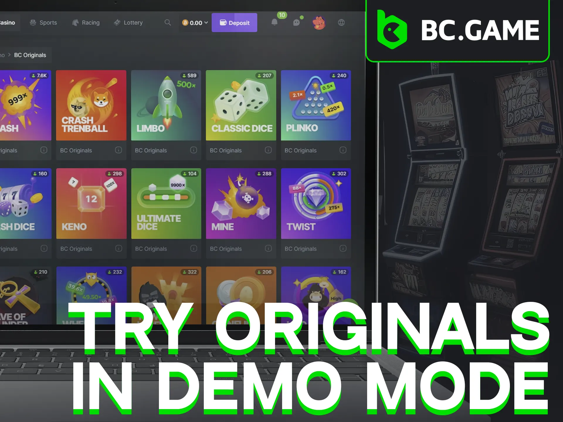 Test BC Originals games for free.