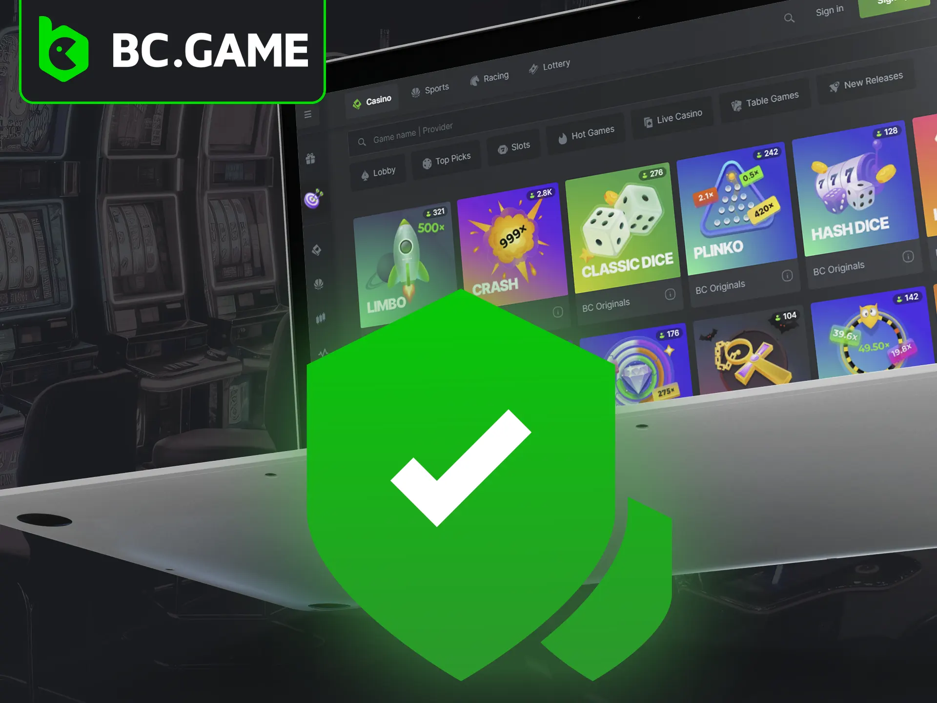 BC Originals games ensure safety with Provably Fair technology.