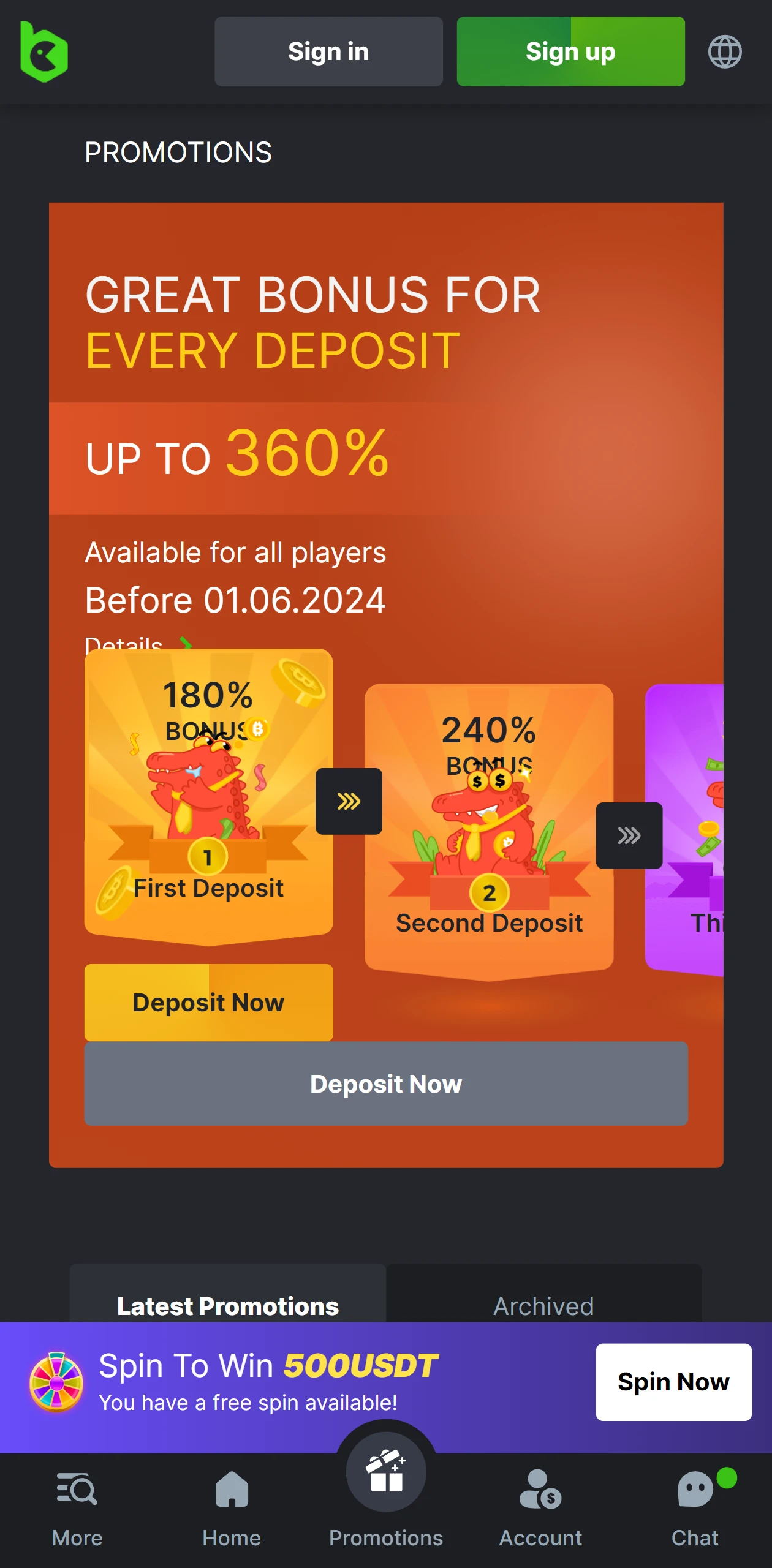 BC Game has a lot of bonuses for players.