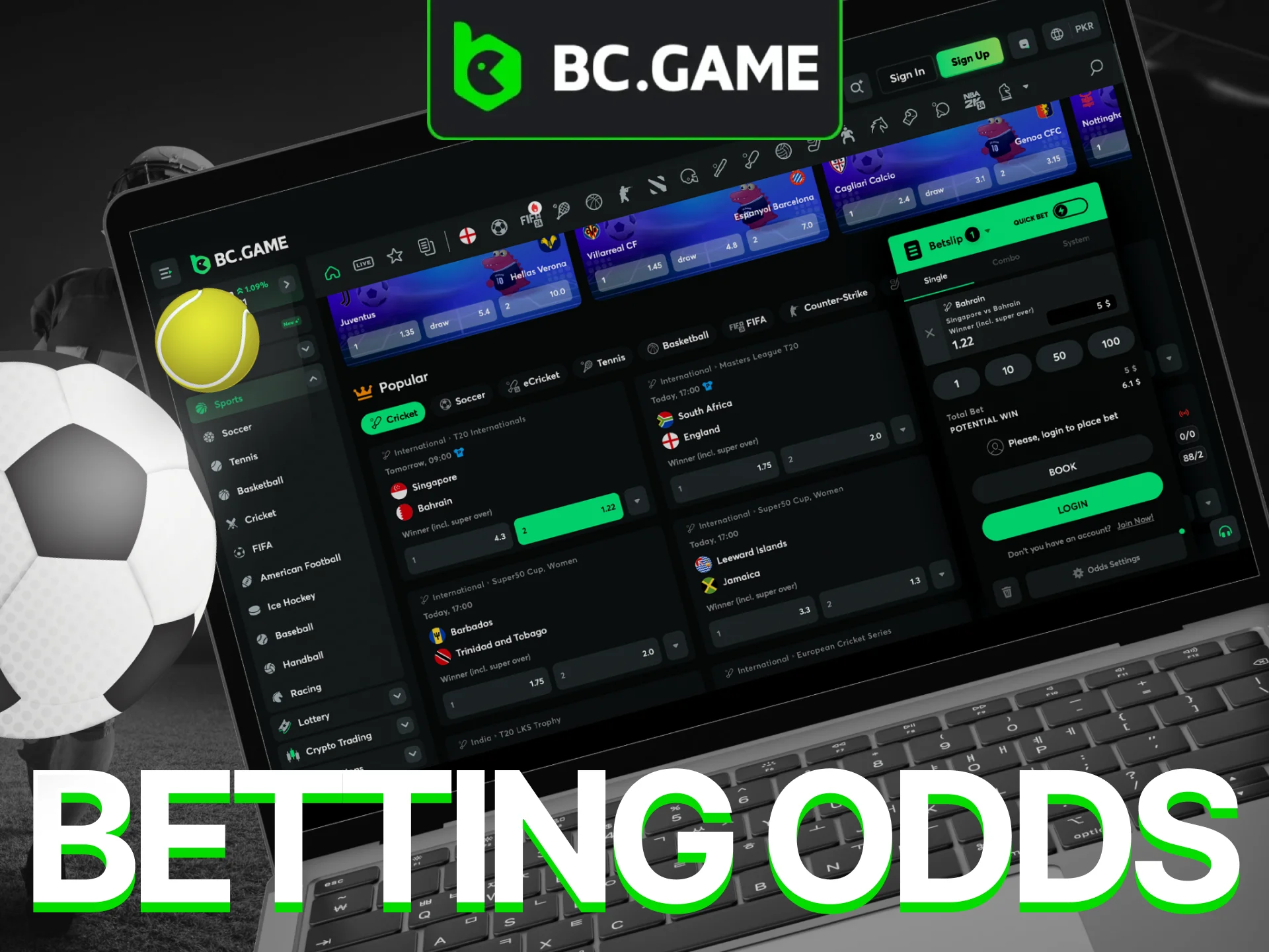 Choose the bet type that suits you and place your bets at the BC.Game.